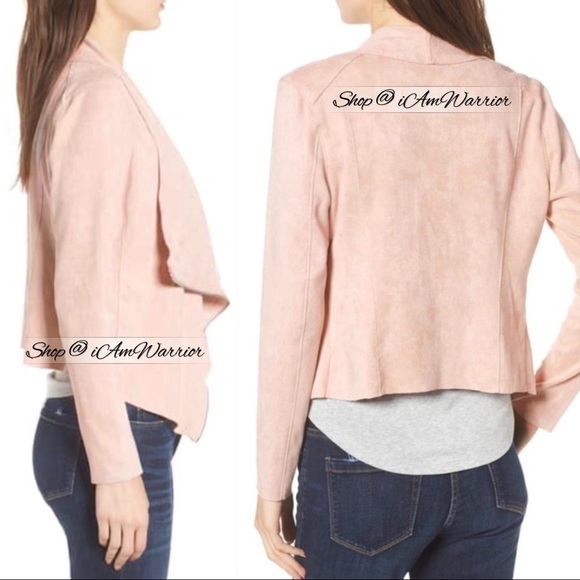 BlankNYC NWT blush rose faux suede spring draped jacket *shop@iamwarrior - Picture 2 of 13